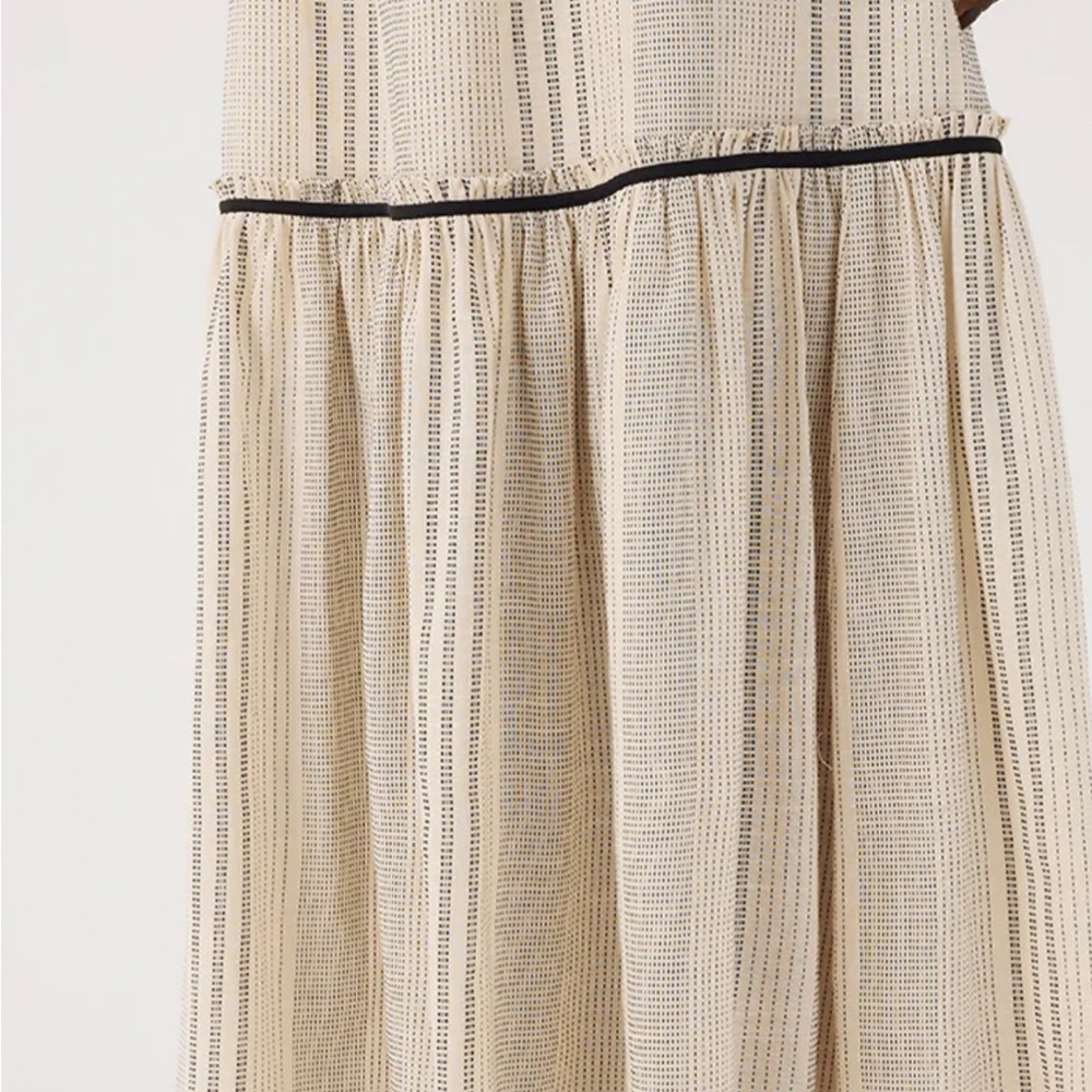NWT Dressed To Off-White Sleeveless Tiered cotton Maxi Dress - Picture 4 of 6
